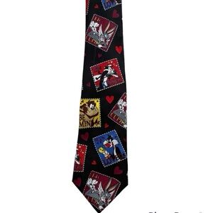 Warner Bros. Black Cartoon Character Tie